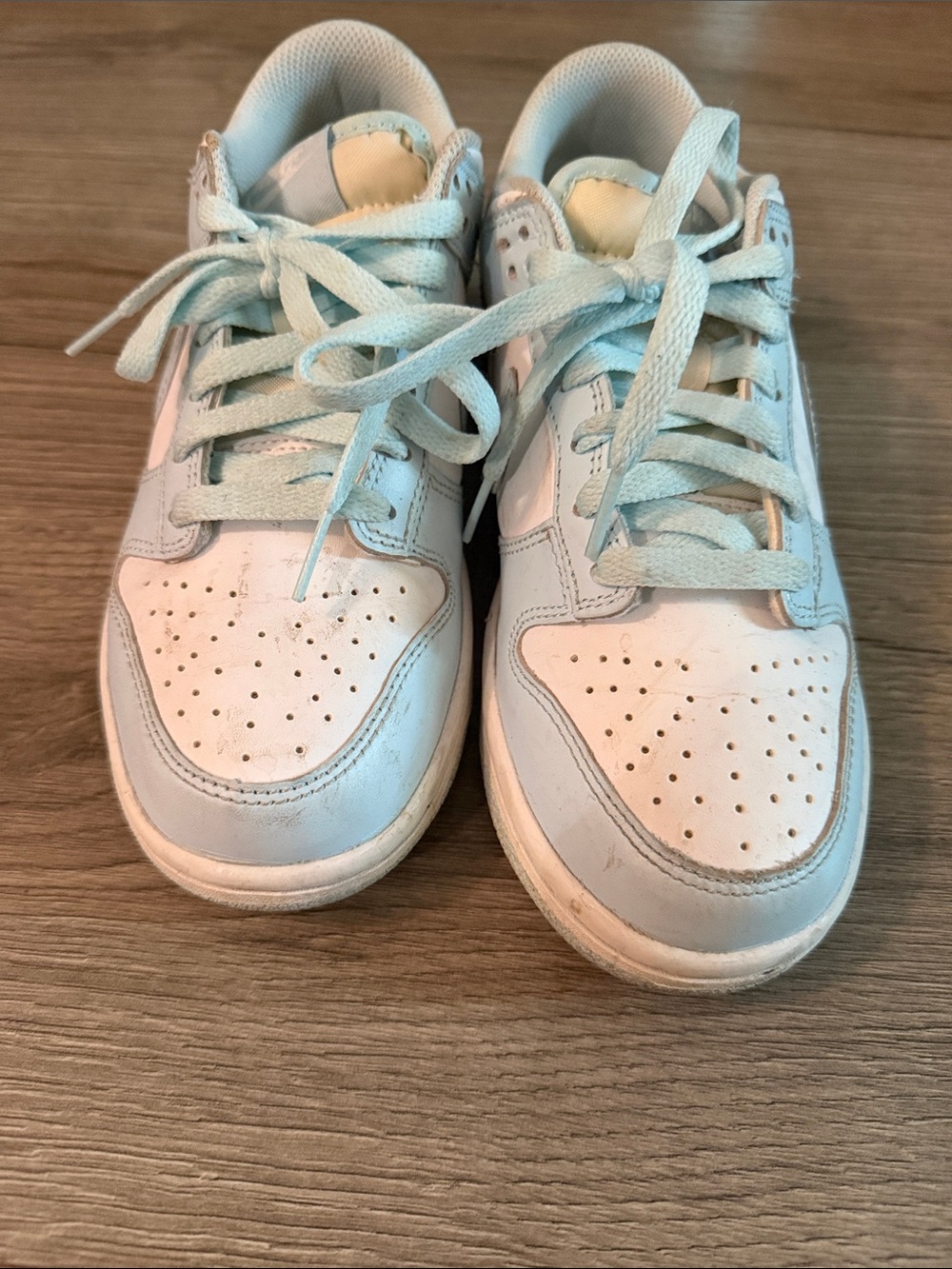 Nike Kids Light Blue and White Athletic Sneakers